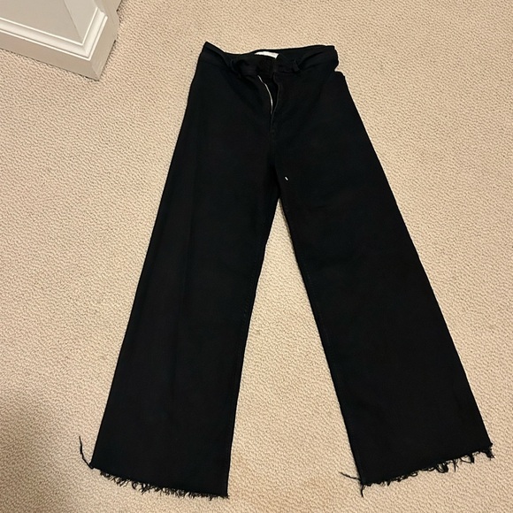 Zara Denim - Zara Black Flare Wide-Leg Jeans